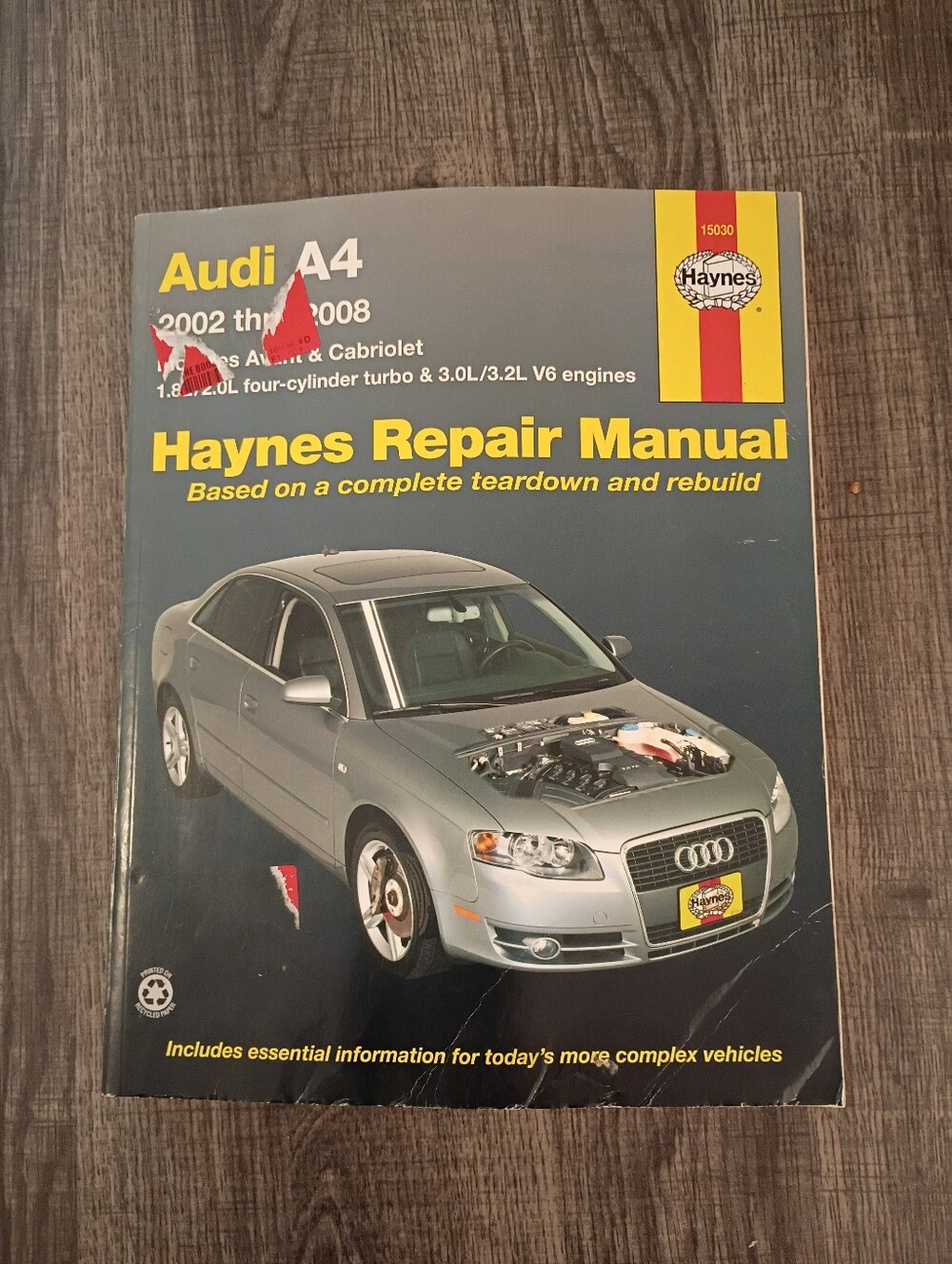 Car repair manual back cover